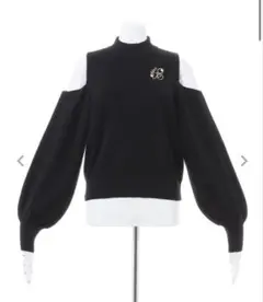 INGNI ブラック オフショルダー トップス