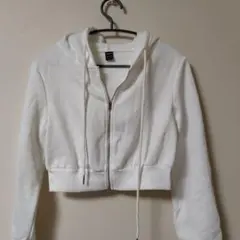 【美品】SHEIN 長袖パーカー　XSサイズ 白