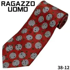 RAGAZZO UOMO ネクタイ　レッド　水玉　おしゃれ　通勤　ビジネス