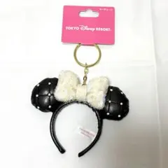 ディズニー　カチューシャ　キーホルダー　ミニー　キルティング