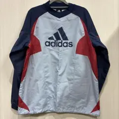 adidas ピステ ウィンドブレーカー ナイロンジャケット ネイビー レッド