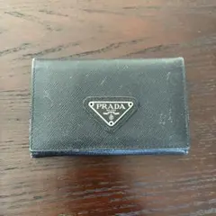 PRADA グレー サフィアーノレザー カードケース(名刺入れ) - メルカリ