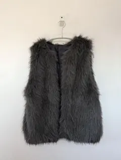 tiptop/ロングフォックスファーベスト