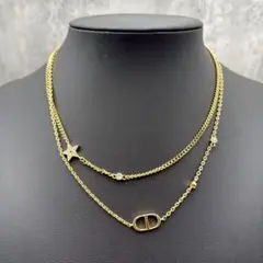 現行✨ DIOR PETIT CD ダブルネックレス スター×ラインストーン