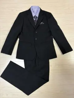 OLIVER HOUSE 140　黒　男の子フォーマル　セットアップ　ストライプ