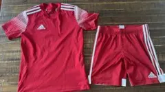 adidas サッカーウェア 上下セット レッド 160のサムネイル