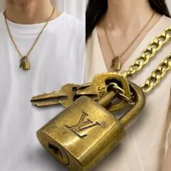 LV ルイヴィトン カデナ ネックレス 鍵 南京錠 ゴールド 835