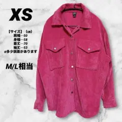 【ワイルドフェーブル 】シャツジャケット レギュラーカラー 長袖 XSピンク