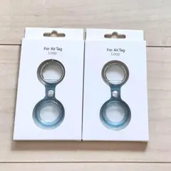 2個セットFor AirTag ケース TPU360°全面保護 ソフト　ブルー