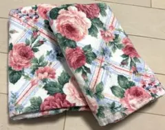 花柄　フェイスタオル　日本製　２枚