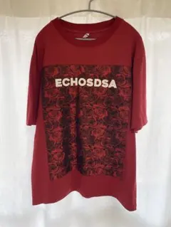 ECHOSDSA バラ柄 レッド Tシャツ L