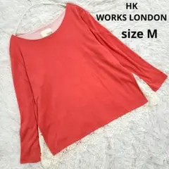 HK WORKS LONDON/しまむらサイドレース切り替え9部袖カットソー