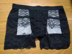 メンズ　ボクサー　パンツ　総レース　ブラック