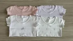 UNIQLO コットンフライスインナー　半袖　90 4枚セット