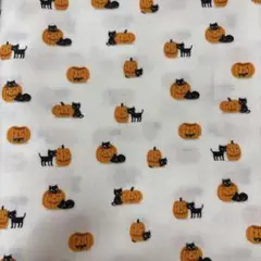 約縦48×100㎝　ハロウィン　薄手生地　はぎれ