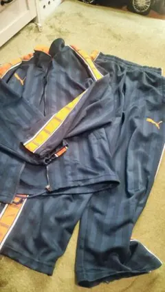 PUMA ジャージセット ネイビー/オレンジSS