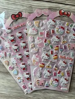 海外正規品⭐︎ハローキティ シール 4枚　ぷくぷく　マシュマロシール　バラ売り可