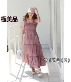 【極美品✨】 SNIDEL ティアードキャミワンピース ピンク0サイズ