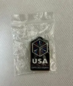 非売品激レアUSA館ピンバッジ 非売品】大阪関西万博2025 USA Pavilion アメリカ館 ピンバッジ - メルカリ