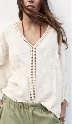 ZARA カットソー　ブラウス　XS
