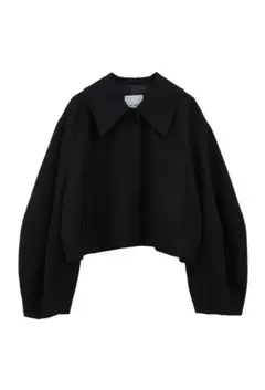 【CLANE】COCOON SLEEVE SHORT JACKET ネイビー