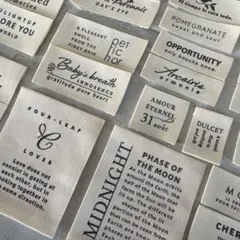 布 タグhandmade英文字　24枚　 手芸材料