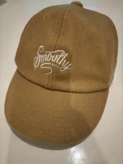 SMOOTHY 刺繍キャップ ウール混　ベージュ　F スムージー　キッズ