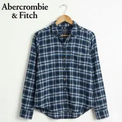 アバクロンビー&フィッチ タータンチェック柄 長袖シャツ ビスコース混 なめらか