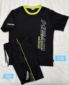 HEAD スポーツウェア 上下セット（Tシャツ170 / パンツ160）ブラックのサムネイル