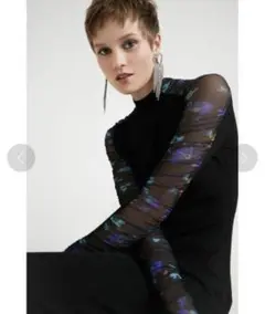 美品✦ฺDesigual/デシグアルメリヤス編み スリムロングワンピース DREW