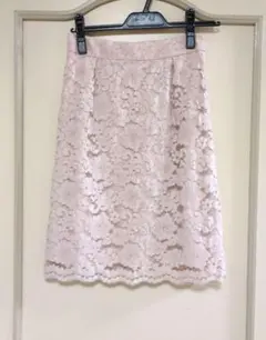 ウィルセレクション　ピンク レース タイトスカート　花柄のサムネイル