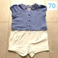 ファミリア　ロンパース　70  日本製　綿100％