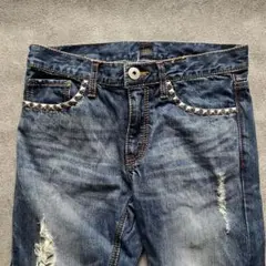 00s y2k スタッズ ダメージ デニム グランジ archive