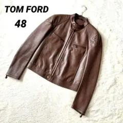 48★TOM FORD レザー シングルライダース 初期アーカイブ ブラウンのサムネイル