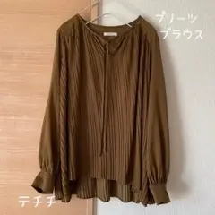Te chichi テチチ プリーツブラウス　長袖