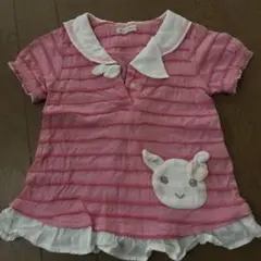 クーラクールピンクストライプTシャツ90