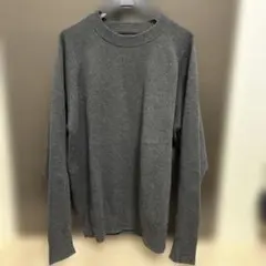 無印良品　洗えるミラノリブ編みクルーネックワイドセーター　紳士Ｍ　ダークグレー