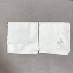 イニシャルコットンハンカチ　メンズレディース　M Y