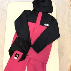 THE NORTH FACE　 レインスーツ上下セット 130　名前の消跡あり
