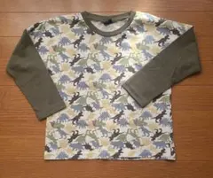 キッズ男の子用恐竜柄 長袖カットソー 120