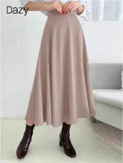 【SHEIN】Dazy ベージュ フレアロングスカート