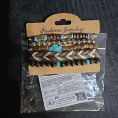 ハンドメイド ボヘミアンブレスレットセット