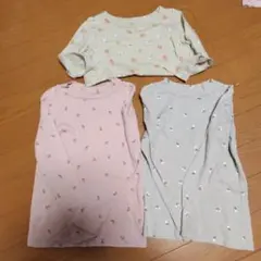 長袖シャツ（薄手）　 3枚セット 110cm 花柄