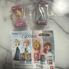 新品未開封　Qposket ディズニー　ガチャ　エルサ　オーロラ