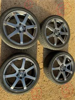 【送料込】PF07 17インチ タイヤ付き＋おまけ 送料込にしました】ENKEI PF07 18インチ+タイヤ 4本セット