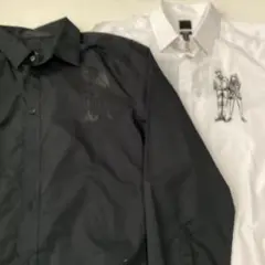 ❤️週末SALE❤️H&M❤️ イラストプリント長袖シャツ 2色セット M L