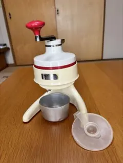 レトロな手動かき氷機【タイガー ベビーアイス AP-1】昭和レトロ、布巾