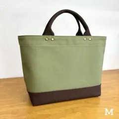 [あけみ]8号/11号×旧倉敷帆布×8番糸 特大トートバッグ ハンドメイド 8号/11号×旧倉敷帆布×8番糸 トートL(片面2ポケタイプ