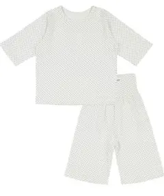 7分袖 綿 半袖 キッズ 夏用パジャマ 幼児　ねまき コットン 上下セット