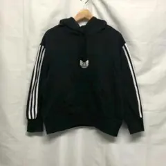 adidas アディダス パーカー フーディー 黒 ブラック XS L1190